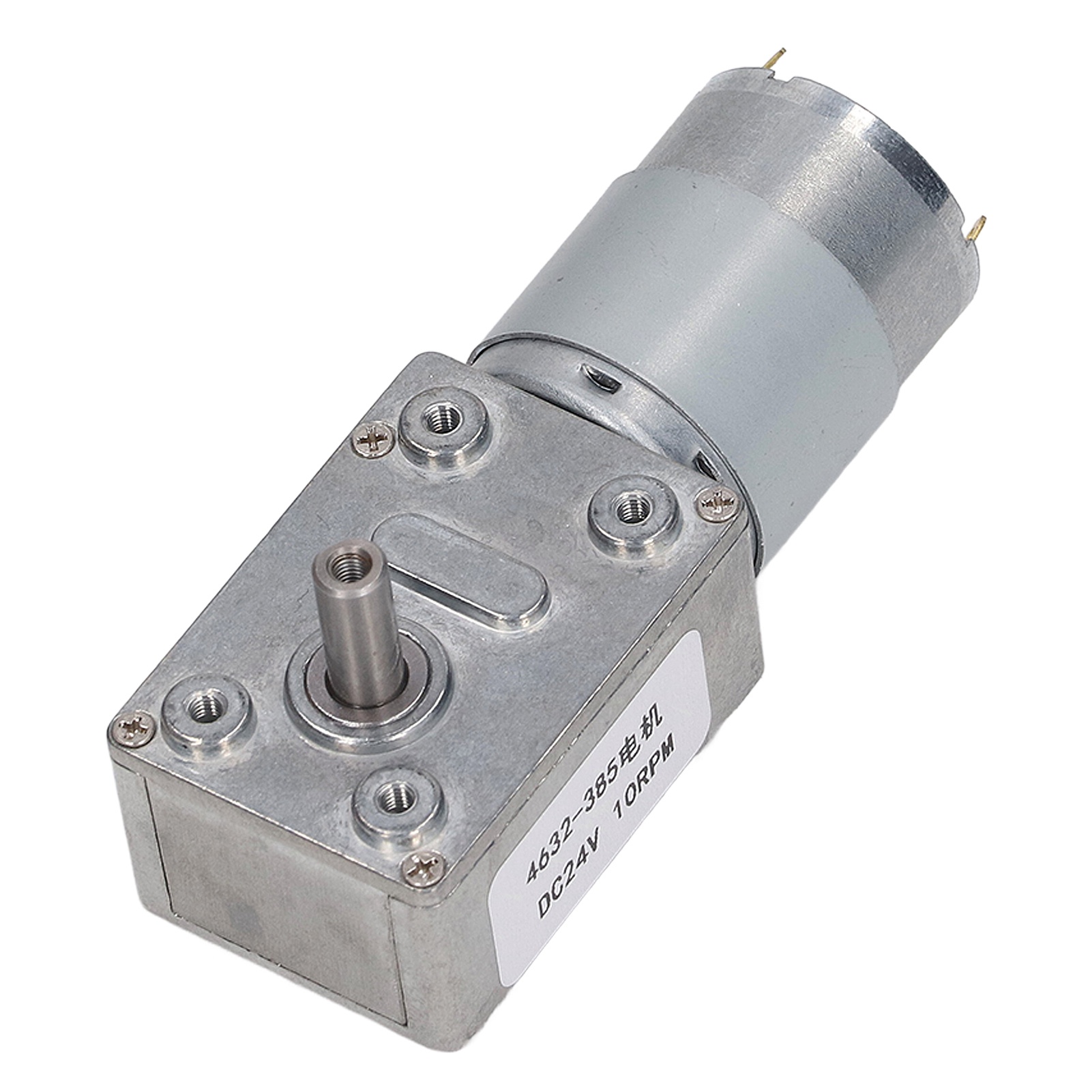 24v 10rpm Gleichstrom-untersetzungsmotor, Cw/ccw Welle, Schneckengetriebe Aus Aluminium Und Messing, Stabiler Und Präziser Betrieb, Hohe Genauigkeit.