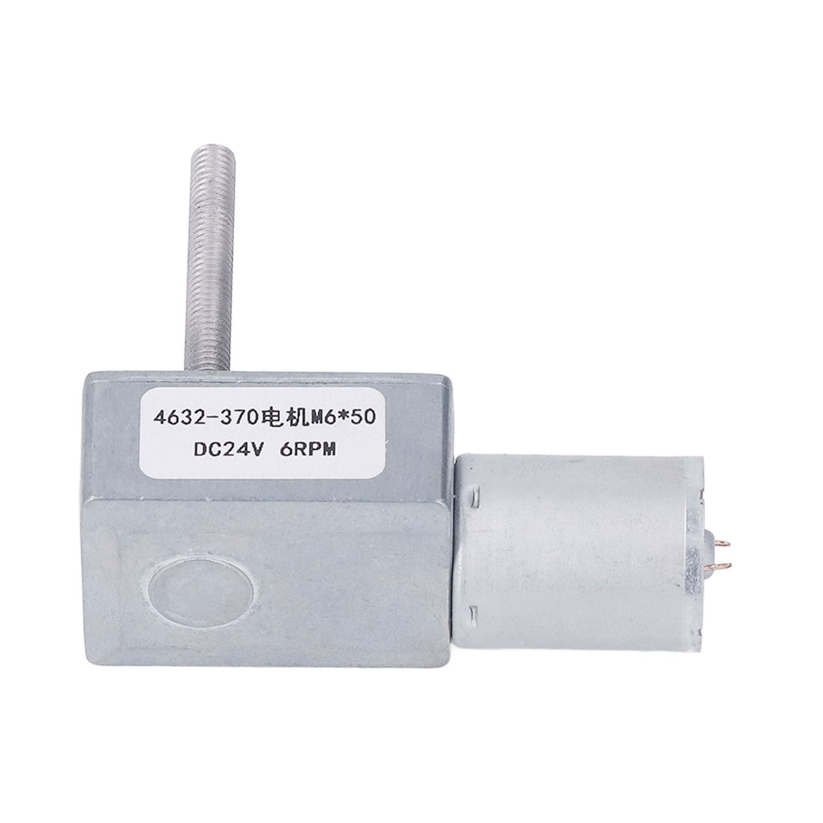 Schneckengetriebemotor 4632-370, Mikrogetriebe 24 V Dc, M6 X 50 Mm Welle, 6 U/min, Aluminium Und Messing, Für Winde