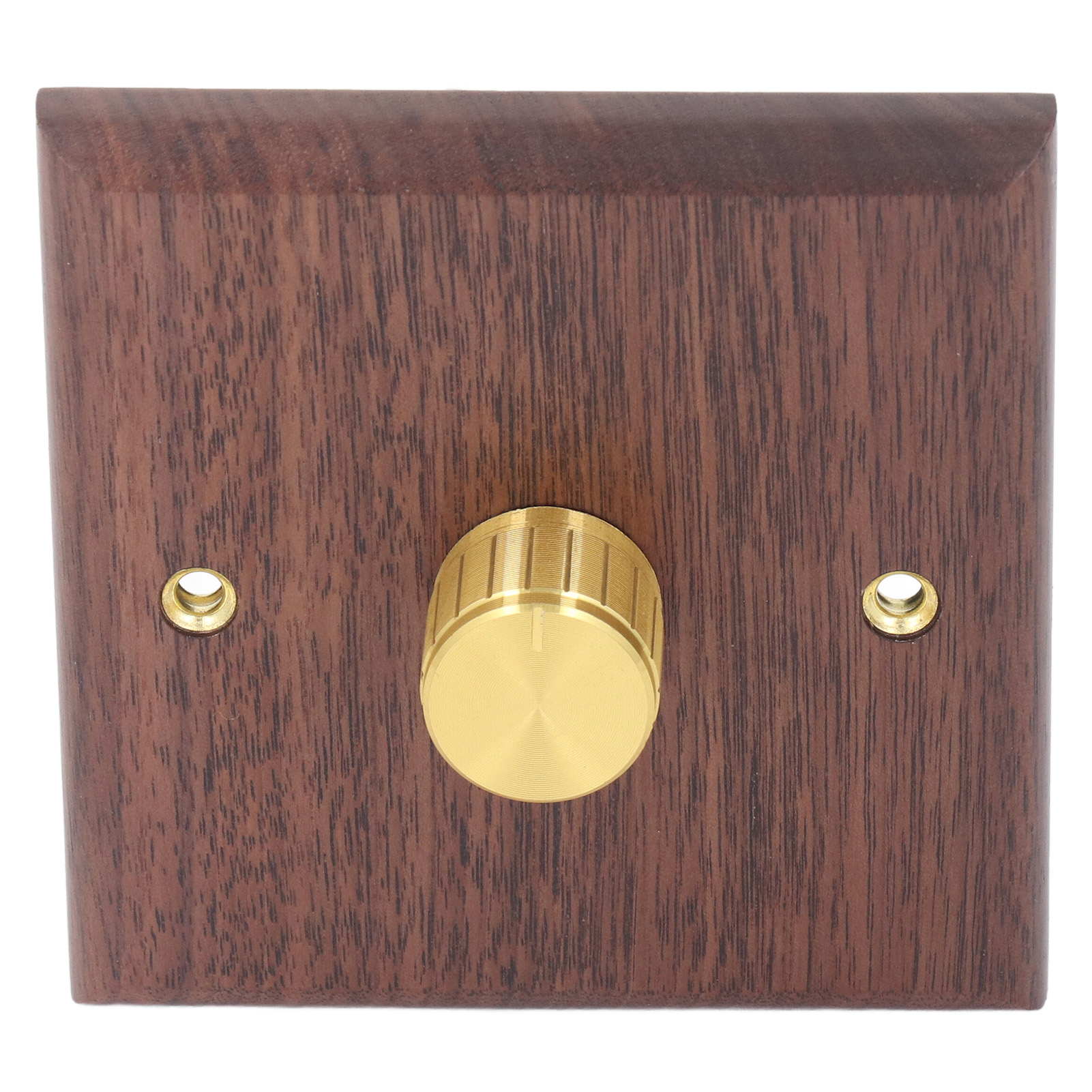 Drehdimmer Aus Schwarzem Walnussholz Mit Messingknopf Für Die Heimbeleuchtung (200–250 V)
