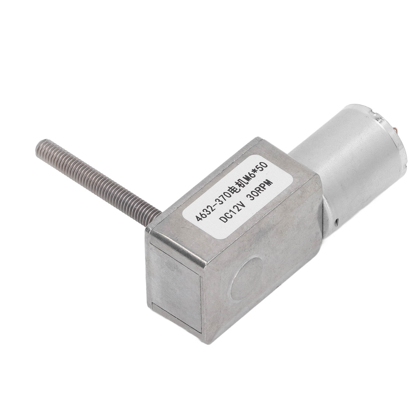 12v Gleichstrom-schneckengetriebemotor, 30 U/min, Selbsthemmend, Ausgezeichnete Passform, M6x50mm Welle, Robust Und Zuverlässig.
