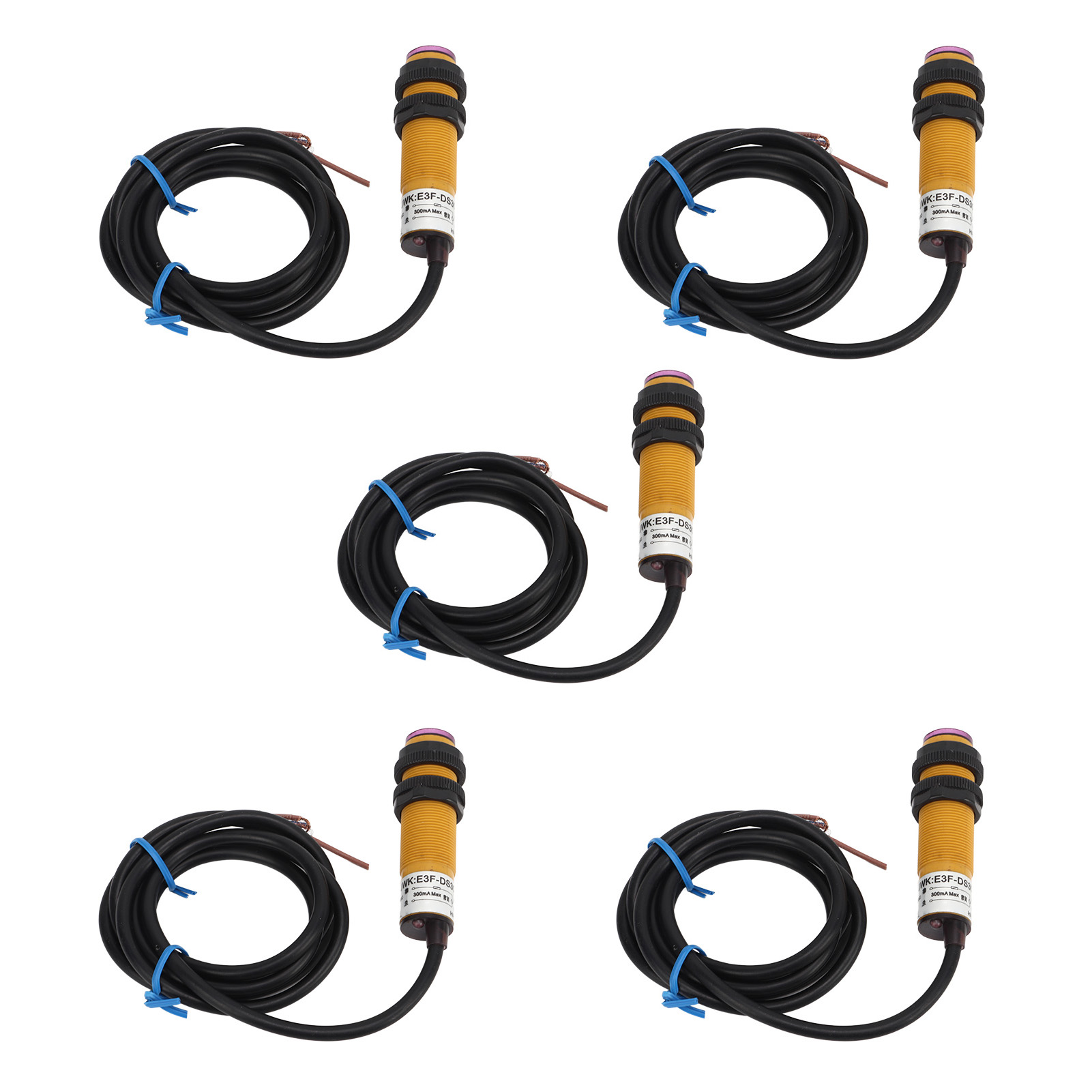 Packung Mit 5 Ip54-infrarot-lichtschranken, Normalerweise Geschlossenem Antikollisionsschalter, 300-ma-hinderniserkennungsmodul, Ac 90–250 V