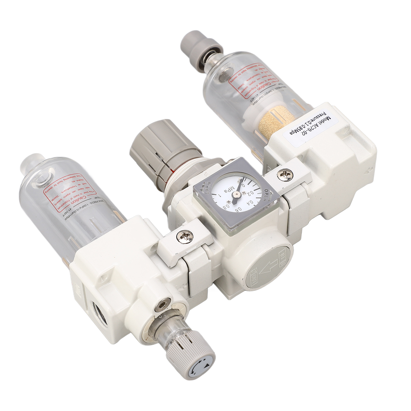 Pneumatischer Luftfilter Mit Abscheider Und Öler, Gehäuse Aus Aluminiumlegierung, G1/4-anschluss, Für Druckluft Und Pneumatische Werkzeuge.