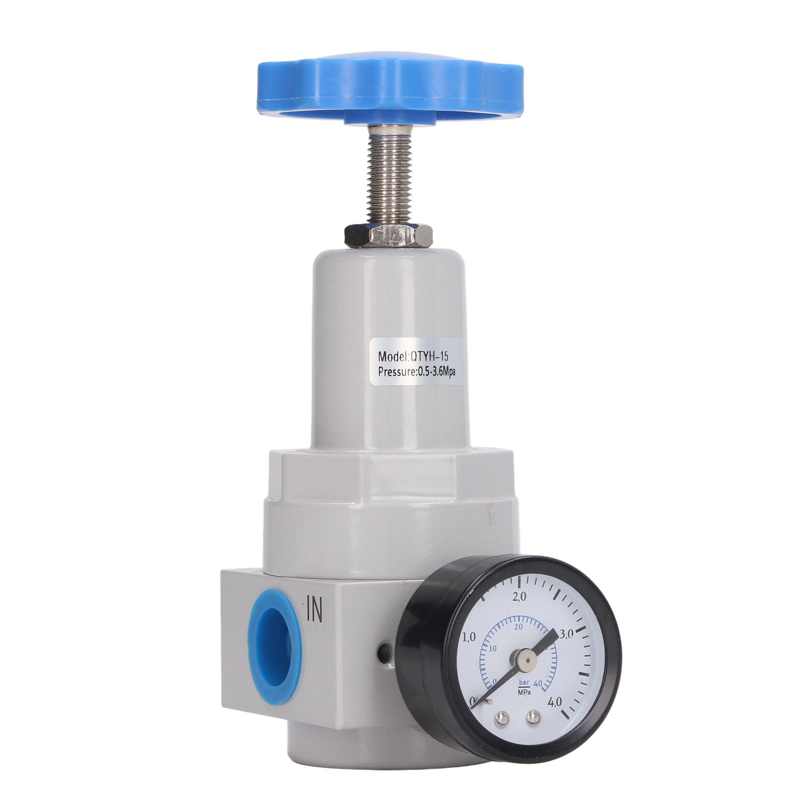 G1/2 Luftkompressor-druckregler, Integriertes Manometer, 0,5–3,6 Mpa Regelventil, Durchflussregler Für Werkstatt