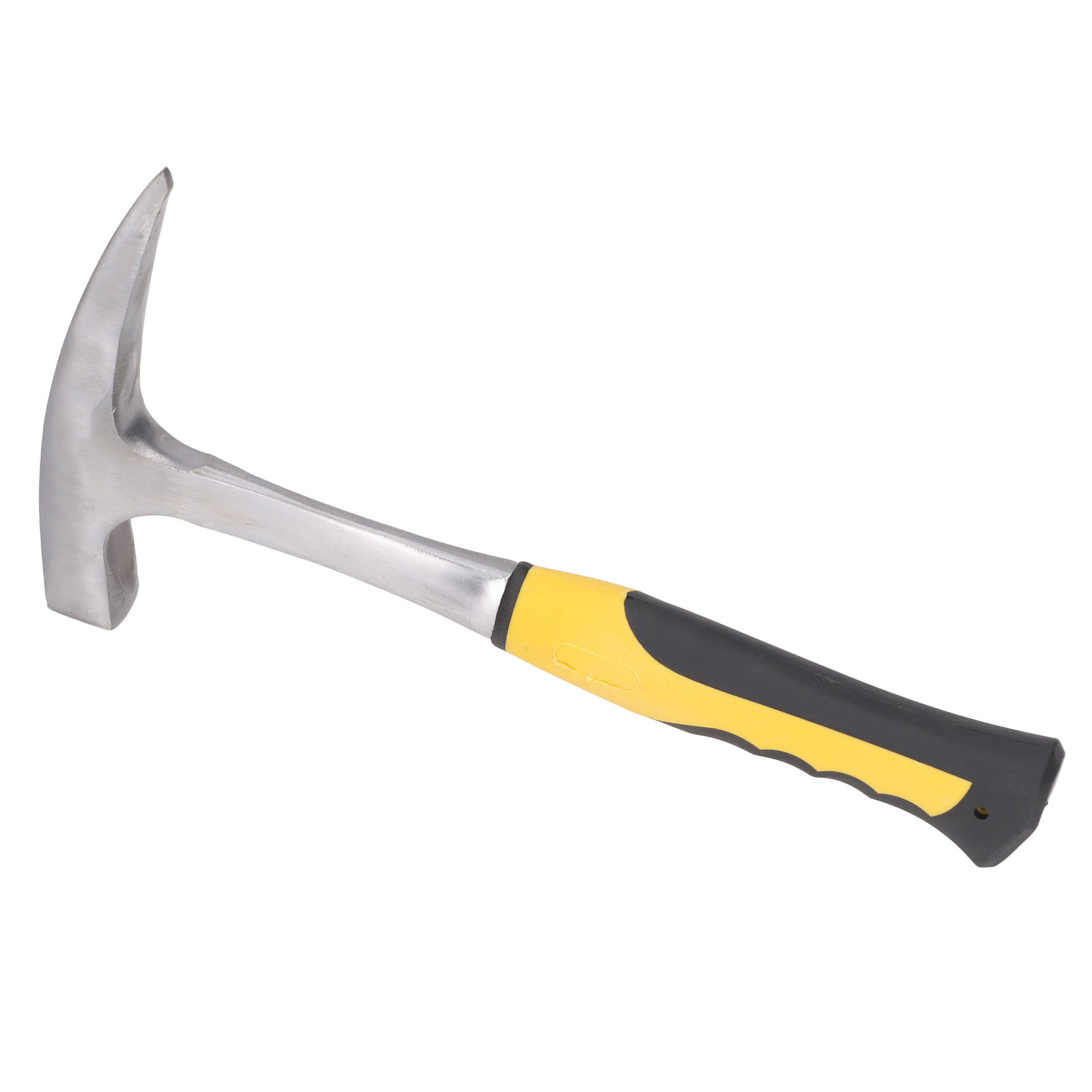 Geologenhammer Mit Spitzem Und Flachem Entenschnabelkopf, Stoßfestem Gummigriff, Schlagfestem Schlagwerkzeug, 2 Enden, Für Den Professionellen Einsatz.
