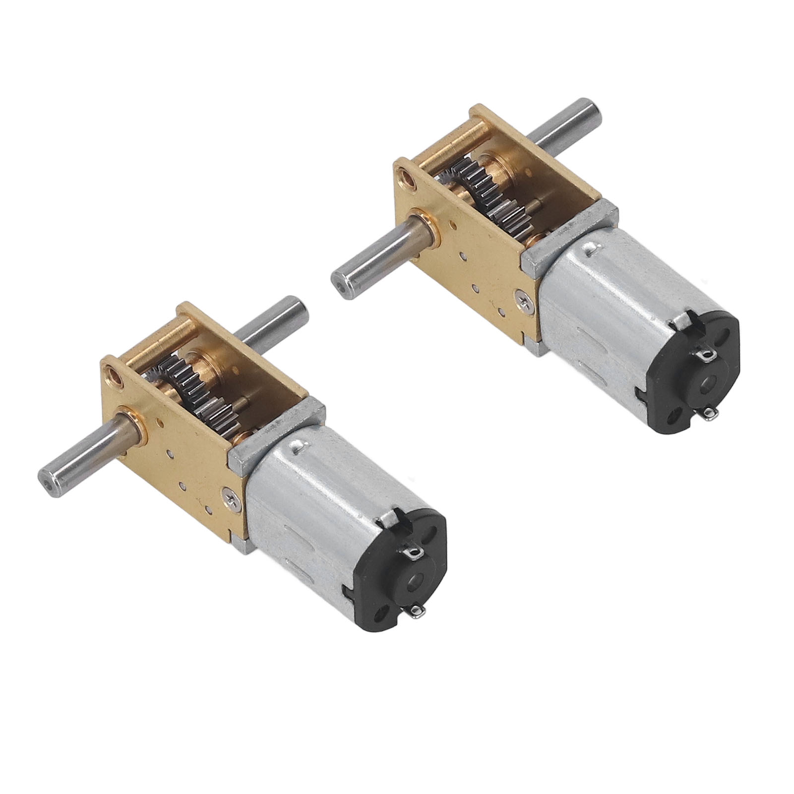 Gleichstrom-getriebemotor 6v 190rpm, 2er-set, Doppelwelle, Leises Kupfergetriebe, Geräuscharm, Hohe Qualität.