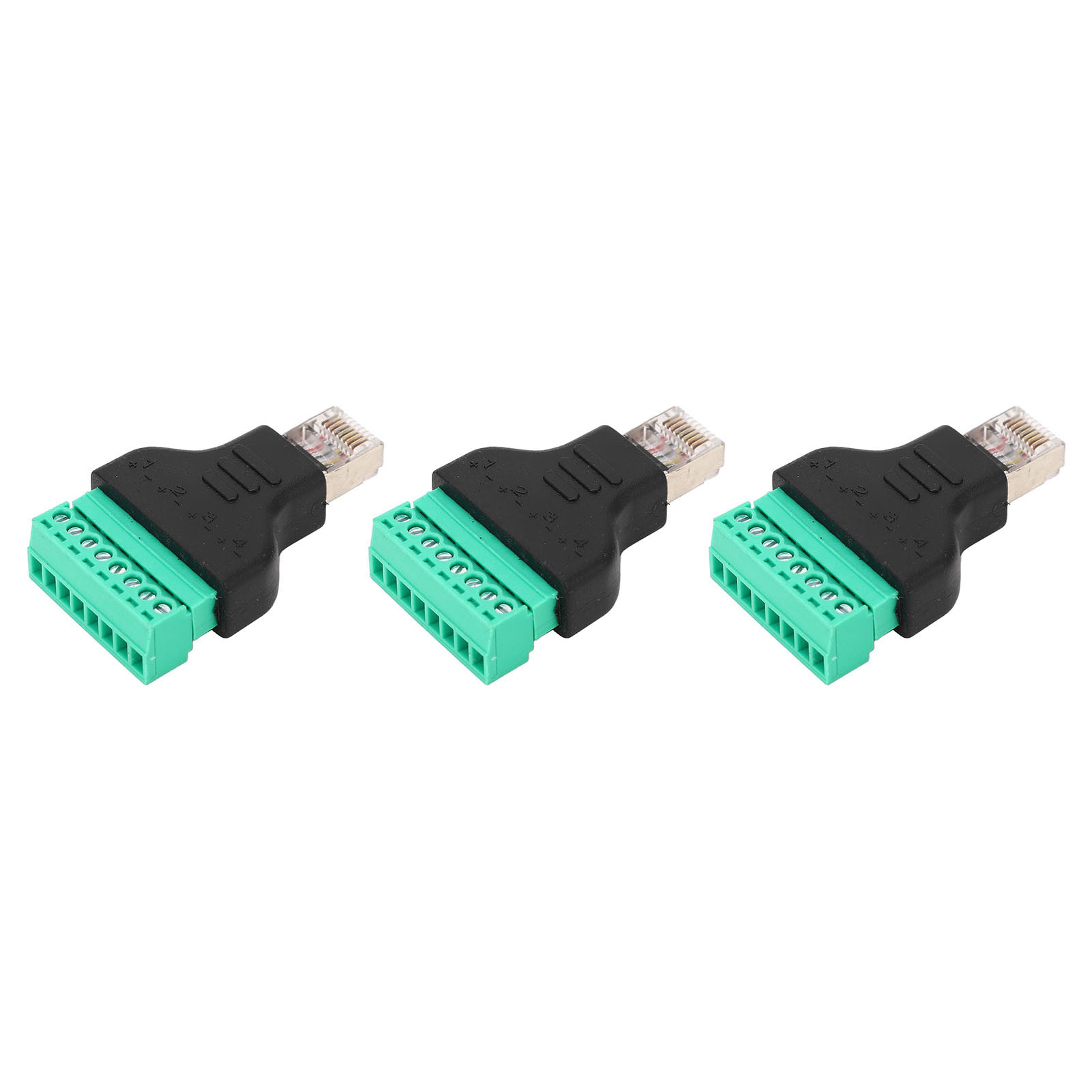 Packung Mit 3 Aufschraubbaren Rj45-buchsenadaptern, 8-poligem Lötfreiem Netzwerkstecker Für Ethernet-kabel.