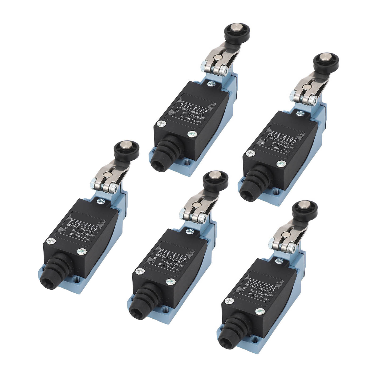 Verstellbarer Rollenhebel-endschalter, Schutzart Ip66, 5 Stück, Dreh-, Moment-, 250 V/380 V, Schwenkarm
