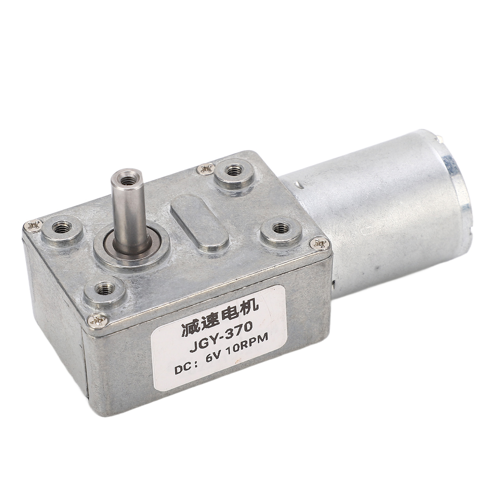 12-mm-hochdrehmoment-schneckengetriebemotor, Einwellig, Selbsthemmend, Reversibel, 6-v-10-u/min-gleichstrom-turbinengetriebe Mit Festem Sockel