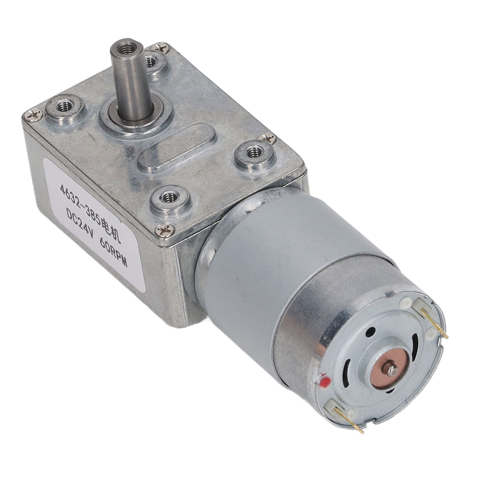 24-v-gleichstrom-schneckengetriebemotor, Hochpräzises Rechteckgetriebe, 60 U/min, Hohes Drehmoment, Leiser Betrieb, Für Automatisierungs- Und Heimwerkerprojekte