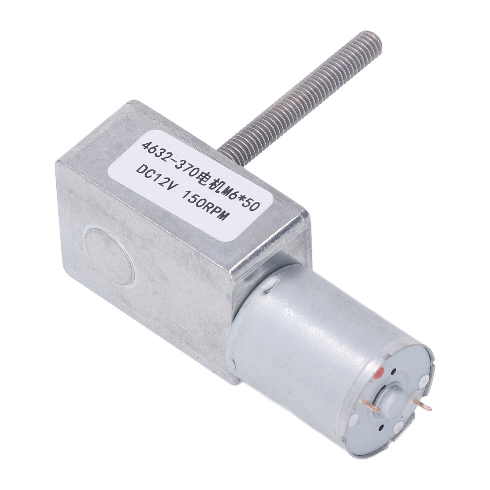 Schneckengetriebemotor M6 X 50 Mm, Aluminium- Und Messinglegierung, Reversibel, 12 V, 150 U/min, Untersetzungsgetriebe Für Fensteröffner.