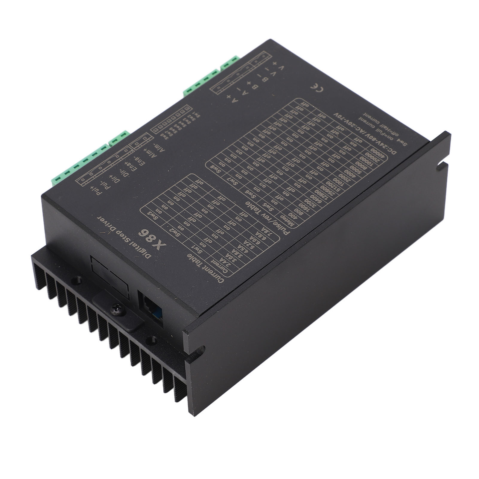 51200 Mikroschritt-schrittmotortreiber, 7,8 A Strom, 2 Phasen, Servoantrieb Dc 24–80 V, Ac 20–70 V