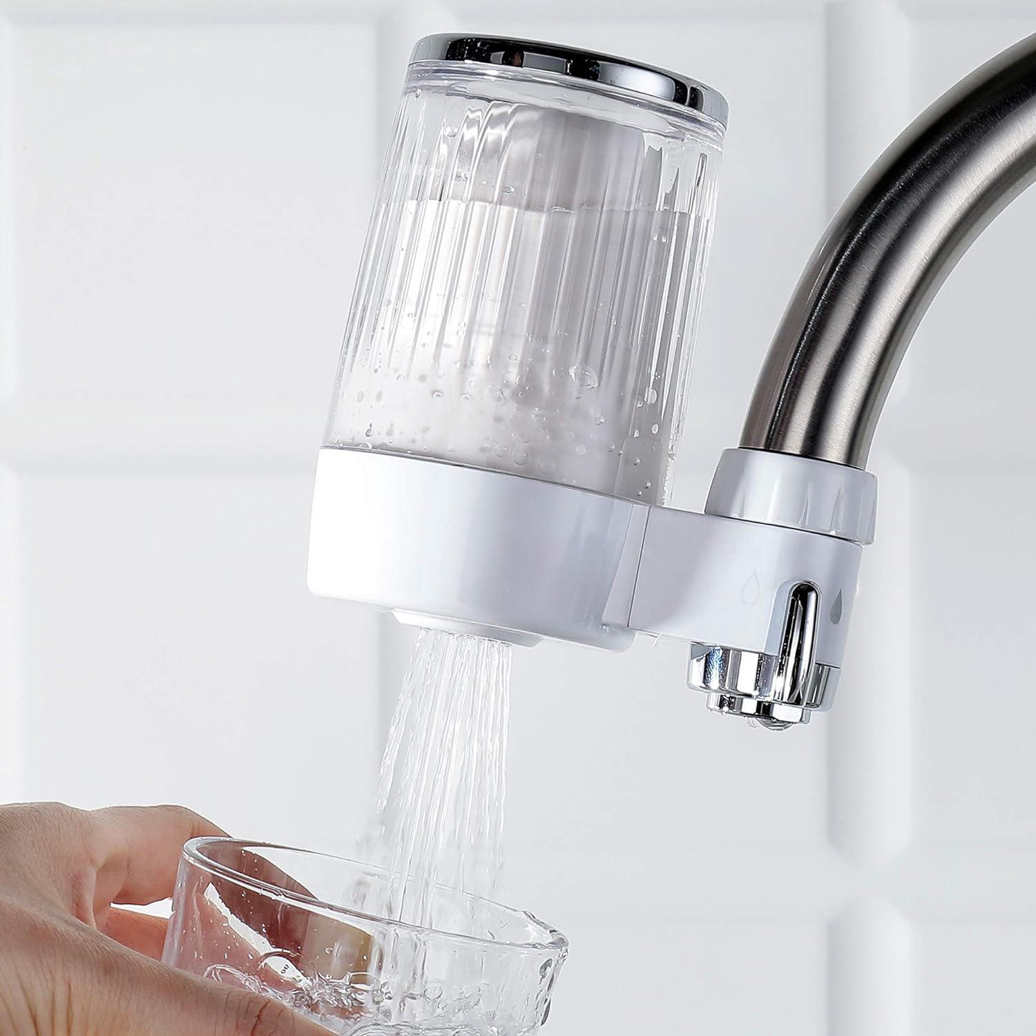 Küchenarmatur Mit Wasserfilter, Kompatibel Mit 13–24 Mm Ausläufen, Doppelauslauf, Abs-filter, Mischbatterie Mit Wasserfilter