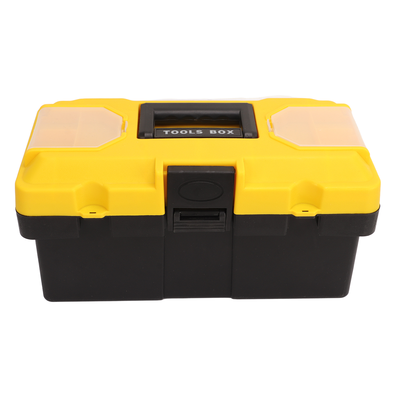 Tragbarer, Zweistöckiger Werkzeugkasten Aus Kunststoff, Diy-aufbewahrung Mit Griff Und Schloss, 35 Cm Großer Werkzeugkasten Für Werkstatt/garage, Organizer Für Heimwerkerbedarf