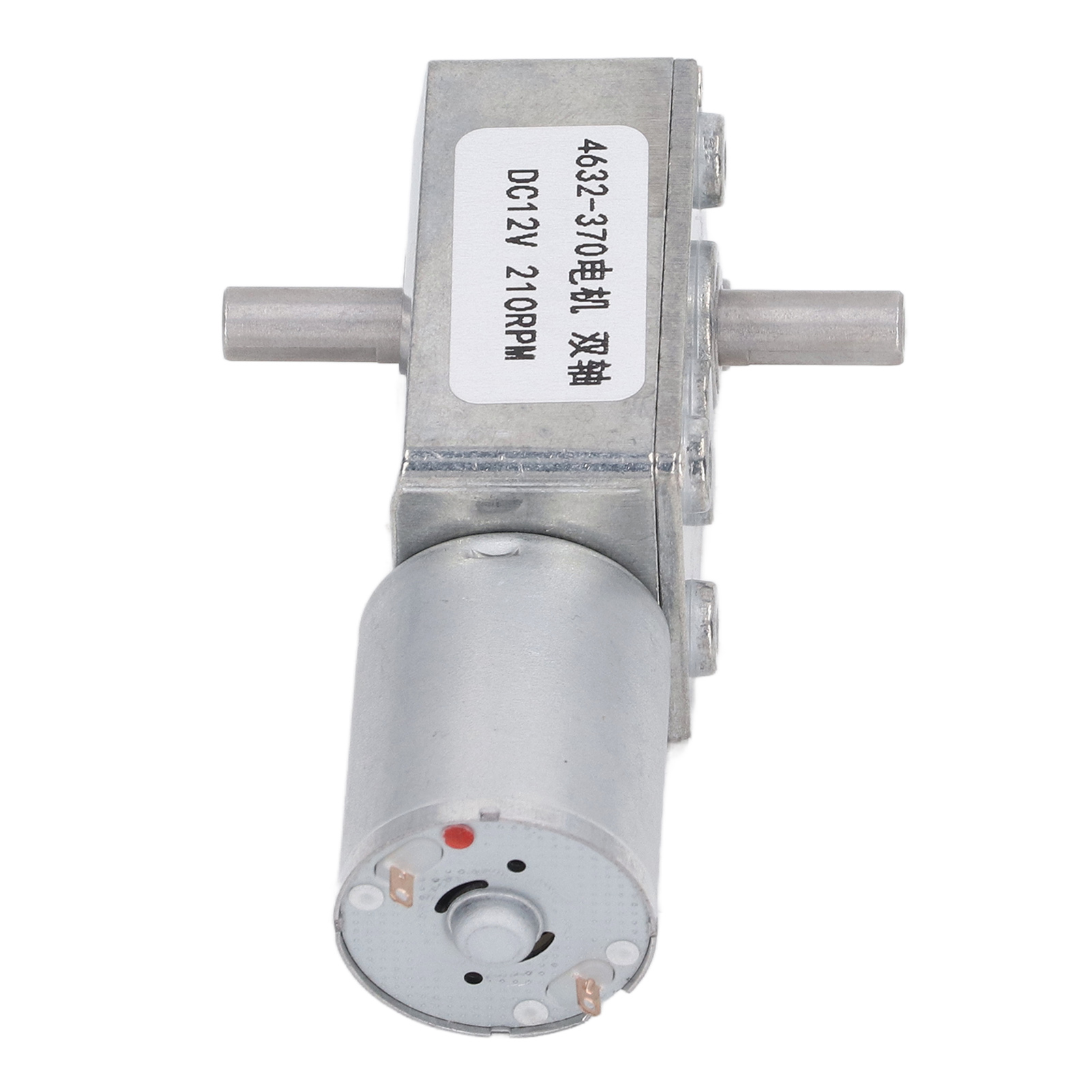 12-v-gleichstrom-doppelwellen-schneckengetriebemotor, Mikro-elektromotor 4632-370, Ganzmetallgetriebe, 210 U/min