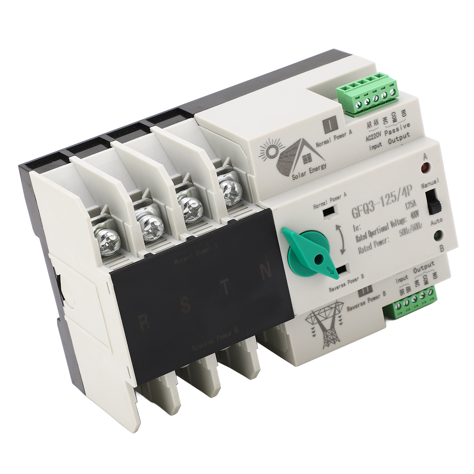 Automatischer Netzumschalter Ac400v 4p 125a 50/60hz, Doppel-netzschalter Für Fabriken Und Einkaufszentren