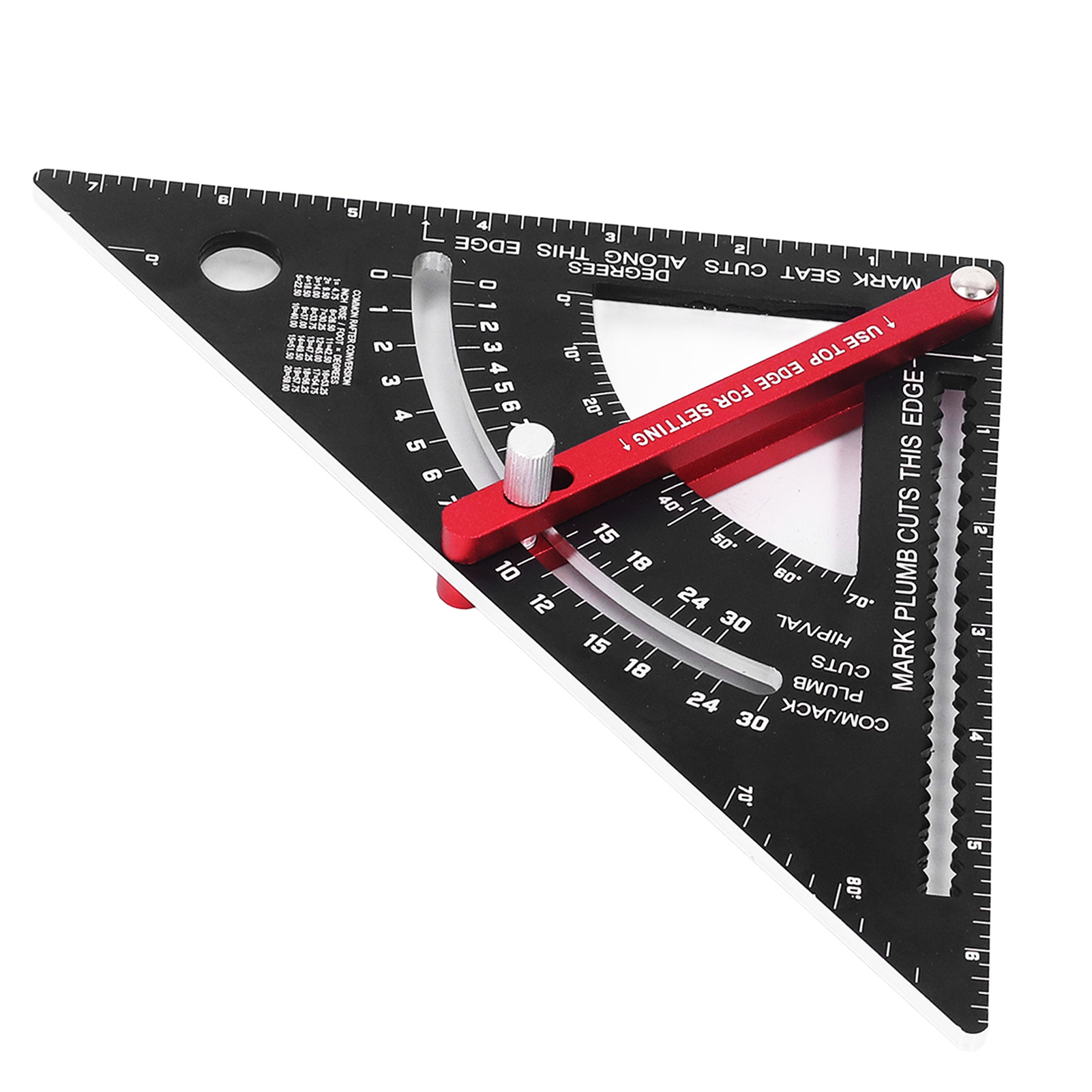 7-zoll-aluminium-dreieckswinkel, Holzbearbeitungslineal Mit Winkelmesser, Lasergenau, Winkelmessung, Professionelles Markierungswerkzeug
