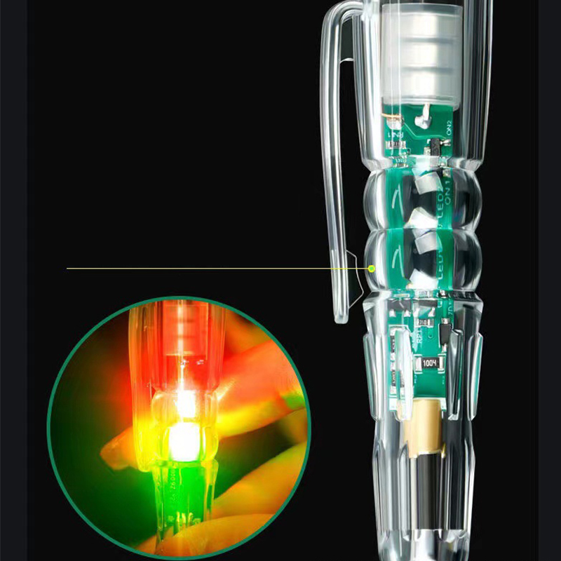 Induktiver Elektrischer Prüfstift, Hochpräziser Spannungsdetektor Zur Erkennung Von Kabelbrüchen, 2 Kontrollleuchten, Werkzeug Für Elektriker.