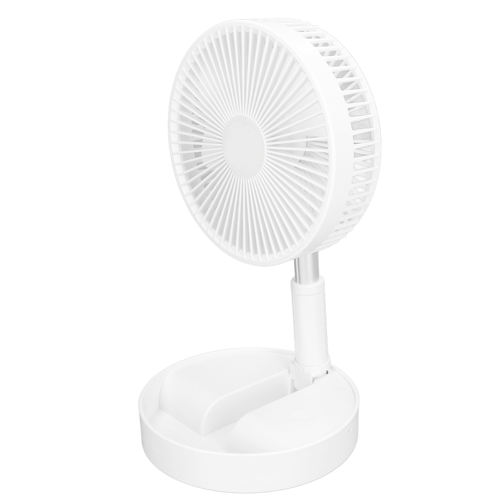 Wiederaufladbarer, Faltbarer Usb-tischventilator, Leise (45 Db), Höhenverstellbar, 4 Geschwindigkeitsstufen, 3600 Mah Akku, Tragbar, Einziehbares Design