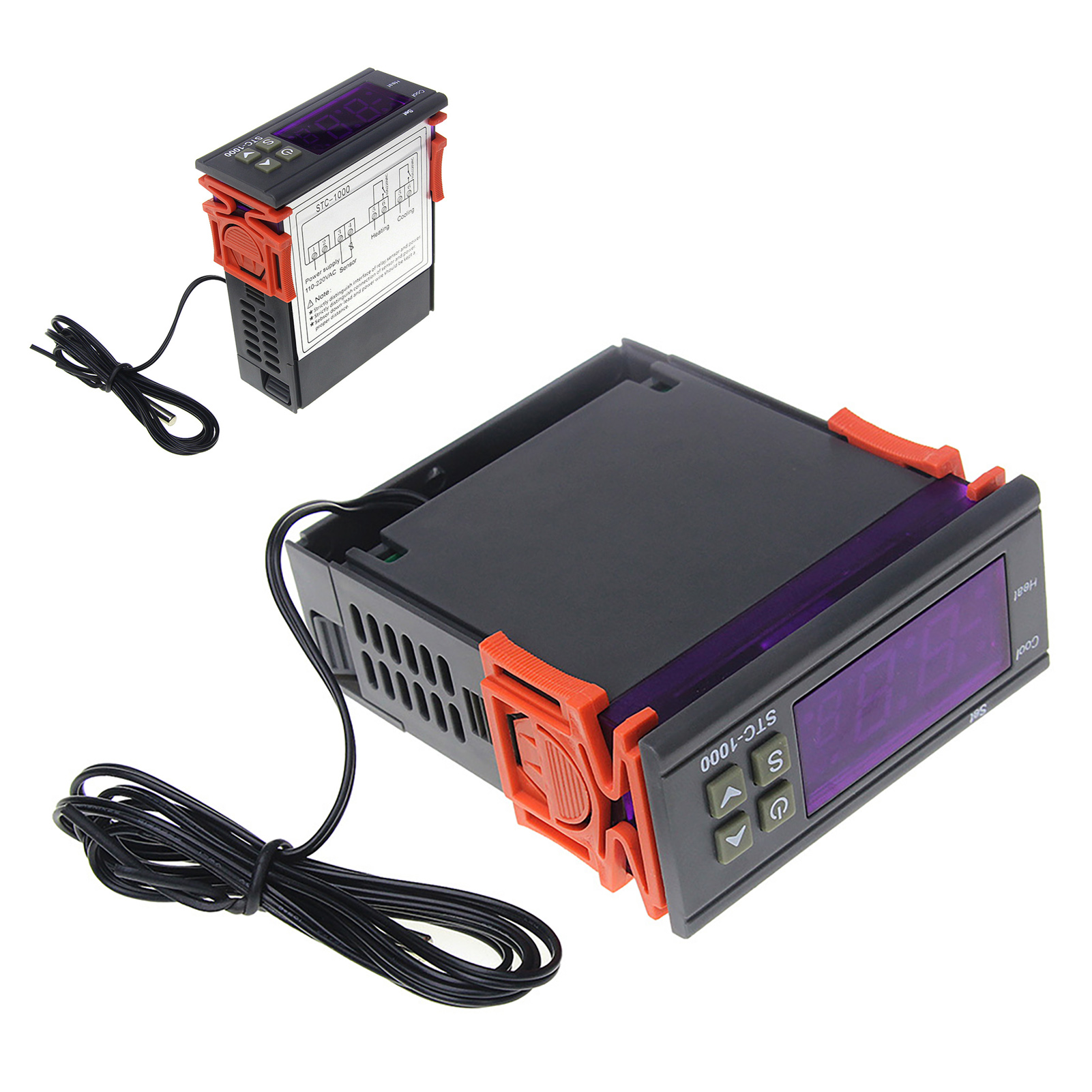 Digitaler Programmierbarer Thermostat Mit Lcd-anzeige, Mikrocomputer-temperaturregler 110-220vac, Präziser Steuerschalter Für Heizung/kühlung.