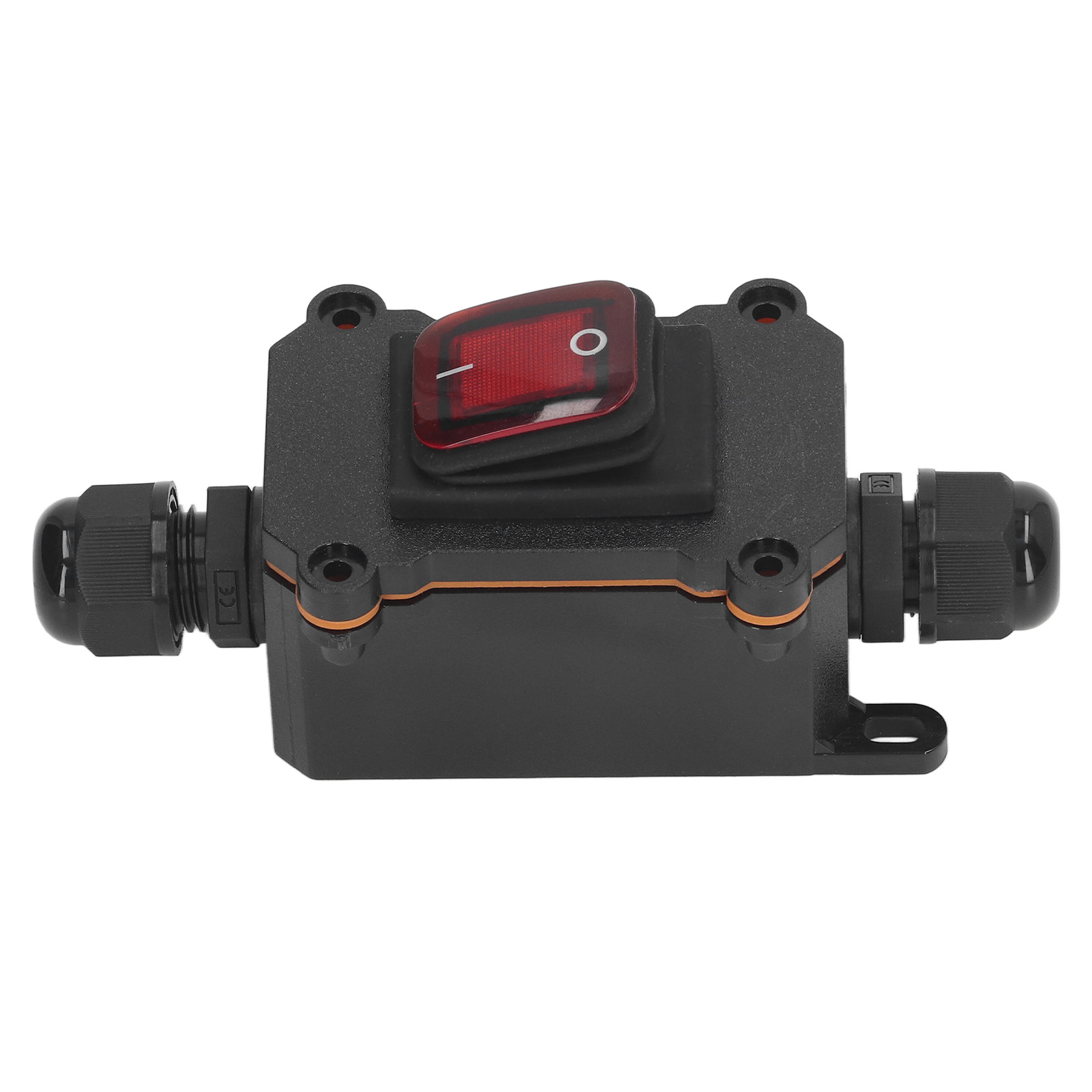 Wasserdichter Ip65-schnellschalter, 2 Positionen, 4 Pins, Roter Wippknopf, Ein-/ausschalter Für Den Außenbereich