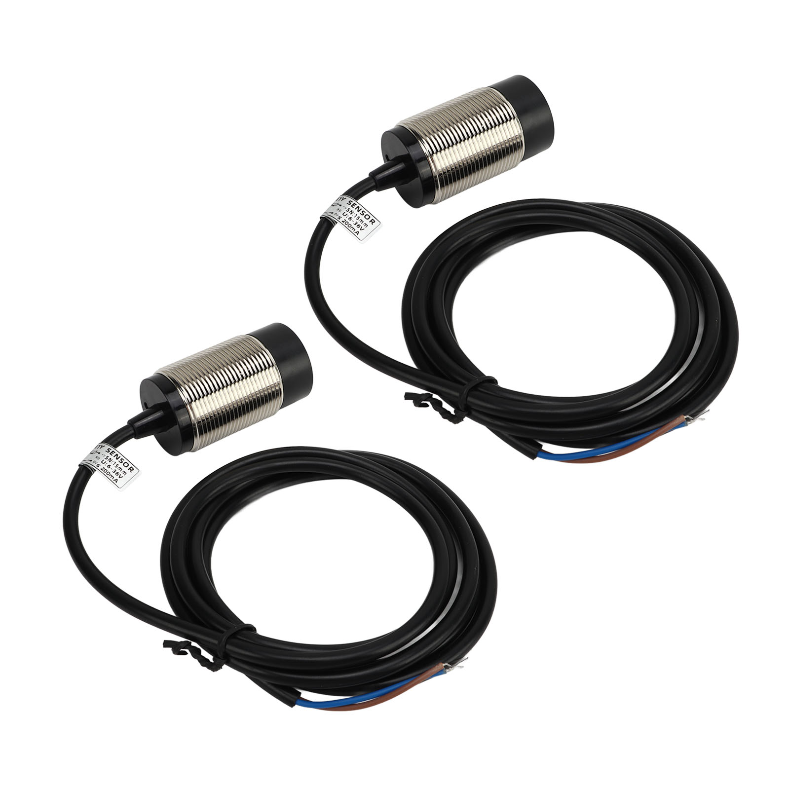 Wasserdichter Npn-dc-2-draht-näherungsschalter, Normalerweise Geschlossen (nc), 15 Mm, 6–36 V Dc, 2er-pack Induktive Sensoren