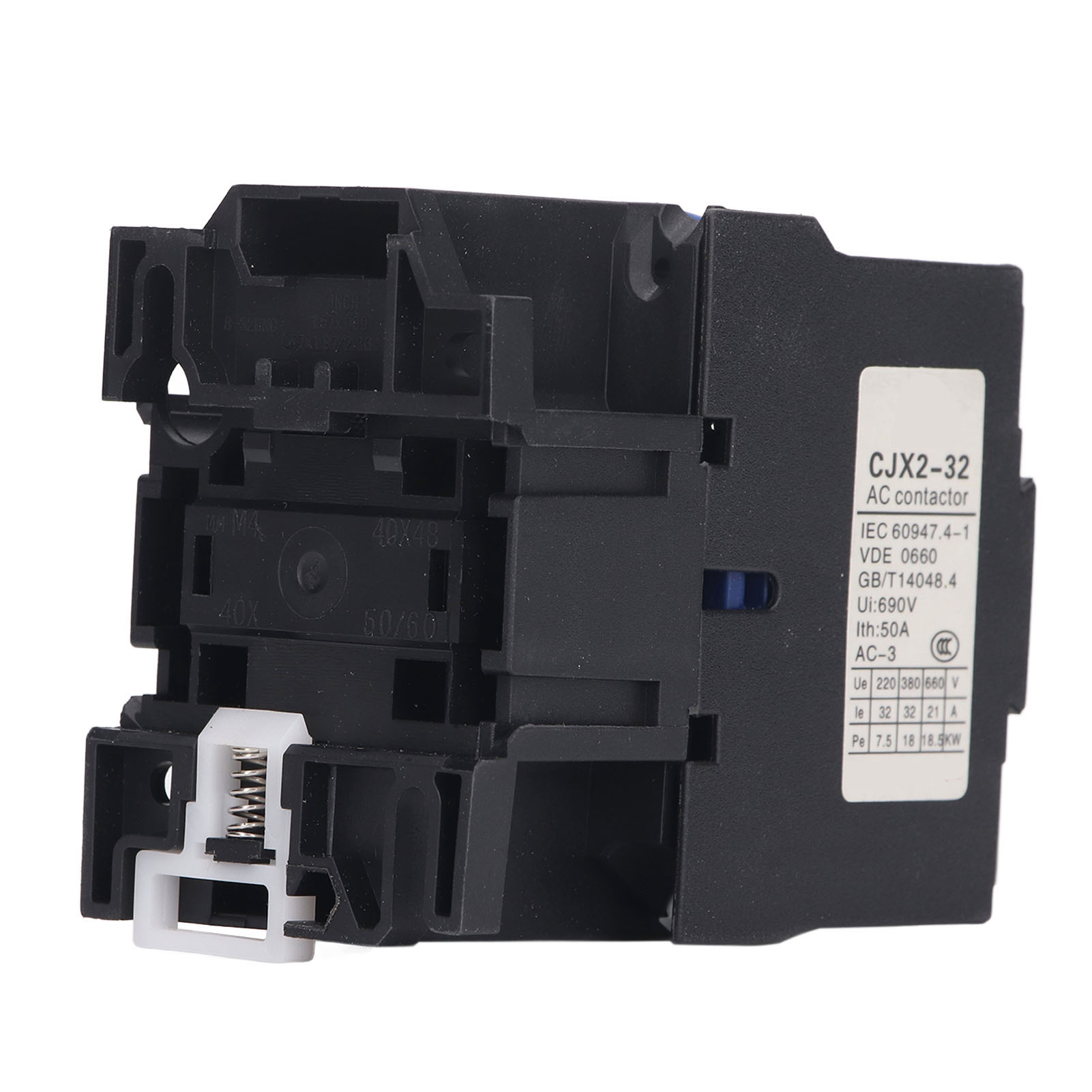 Modulares Schütz 32a, 3-polig, Drehstrom, Versilberte Öffnerkontakte, Din-schiene, 220v, Elektrisch Gesteuert