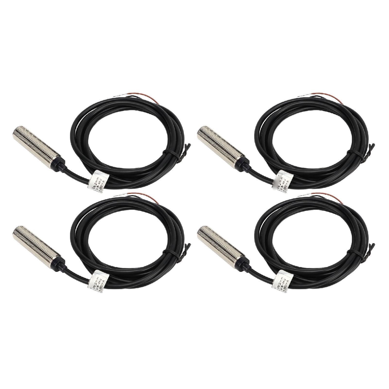 Berm Induktiver Näherungssensor, 4 Stück, 4-adriger Npn-öffner/schließer-schalter, 12 Mm Durchmesser, 2 Mm Erfassungsbereich, 6–36 V Dc