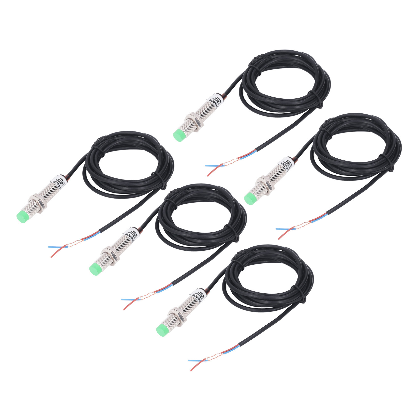 Packung Mit 5 Induktiven M12-sensoren, Normalerweise Geschlossener Kontakt, 150 Hz Frequenz, 2-draht-näherungssensor, Dc 10–36 V