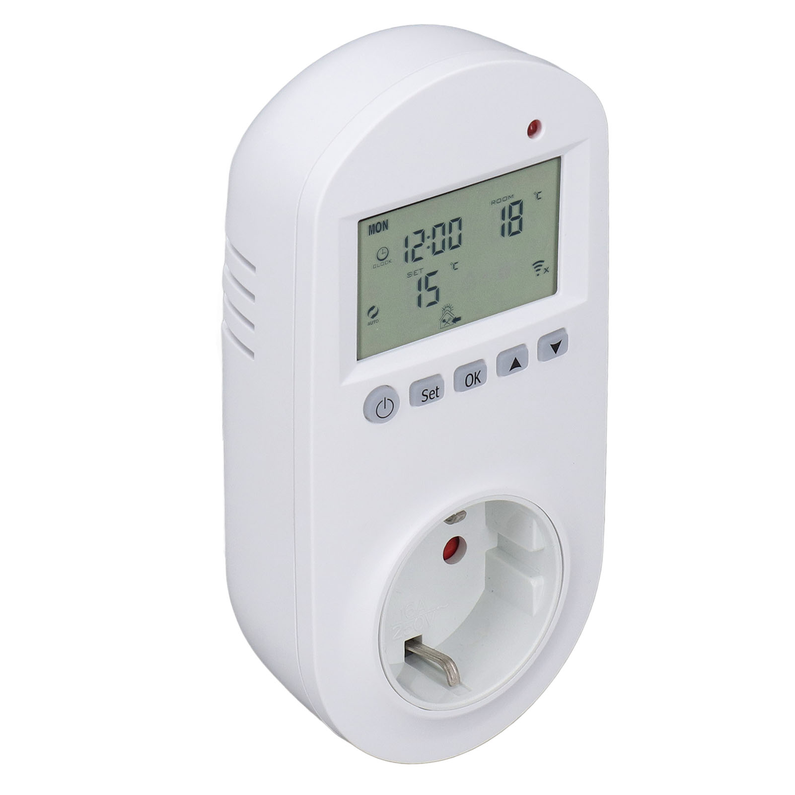 Intelligenter 3500w Reptilienthermostat Mit Wlan-stecker, Programmierbarem Lcd-bildschirm Und Hochpräzisem 230vac Eu-standard-temperaturregler.