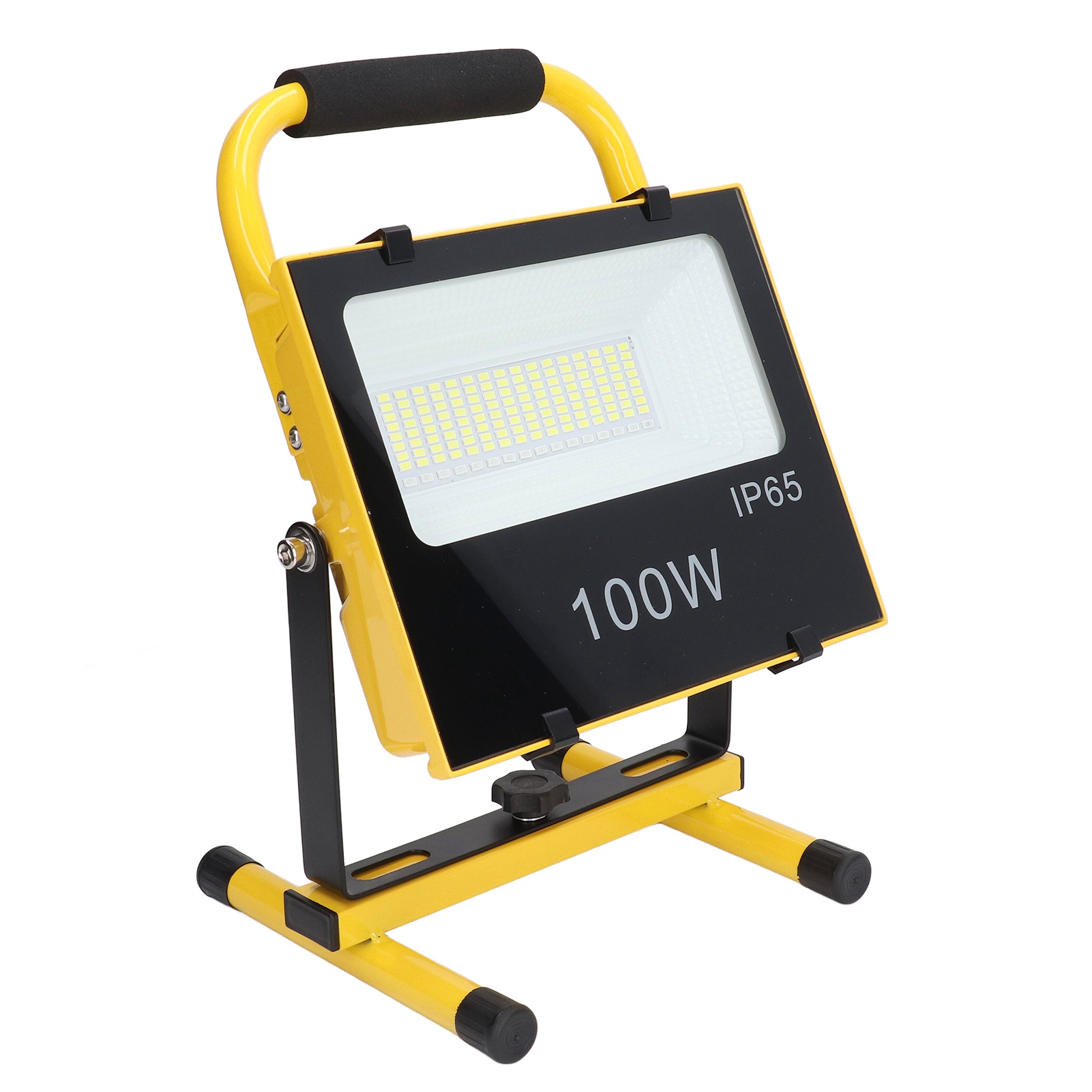 Ip65 Wasserdichte, Wiederaufladbare Led-lampe, 100 W, 9000 Lm, 6500 K, Tragbarer Außenstrahler, Mit 100-240 V Eu-stecker, Gartenbeleuchtung, Für Den Innen- Und Außenbereich, Kabellos.