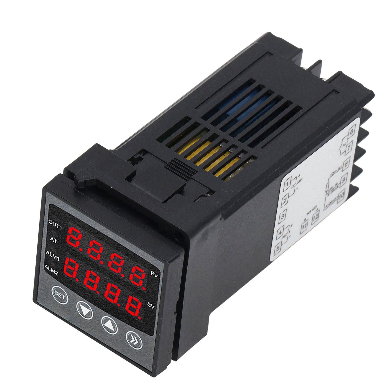 Intelligenter Digitaler Pid-thermostat Mit Alarmfunktion, Temperaturregler Mit Dual-display, 24-v-gleichstromregler Und Eingebauter Sonde Für Heizung Und Kühlung.