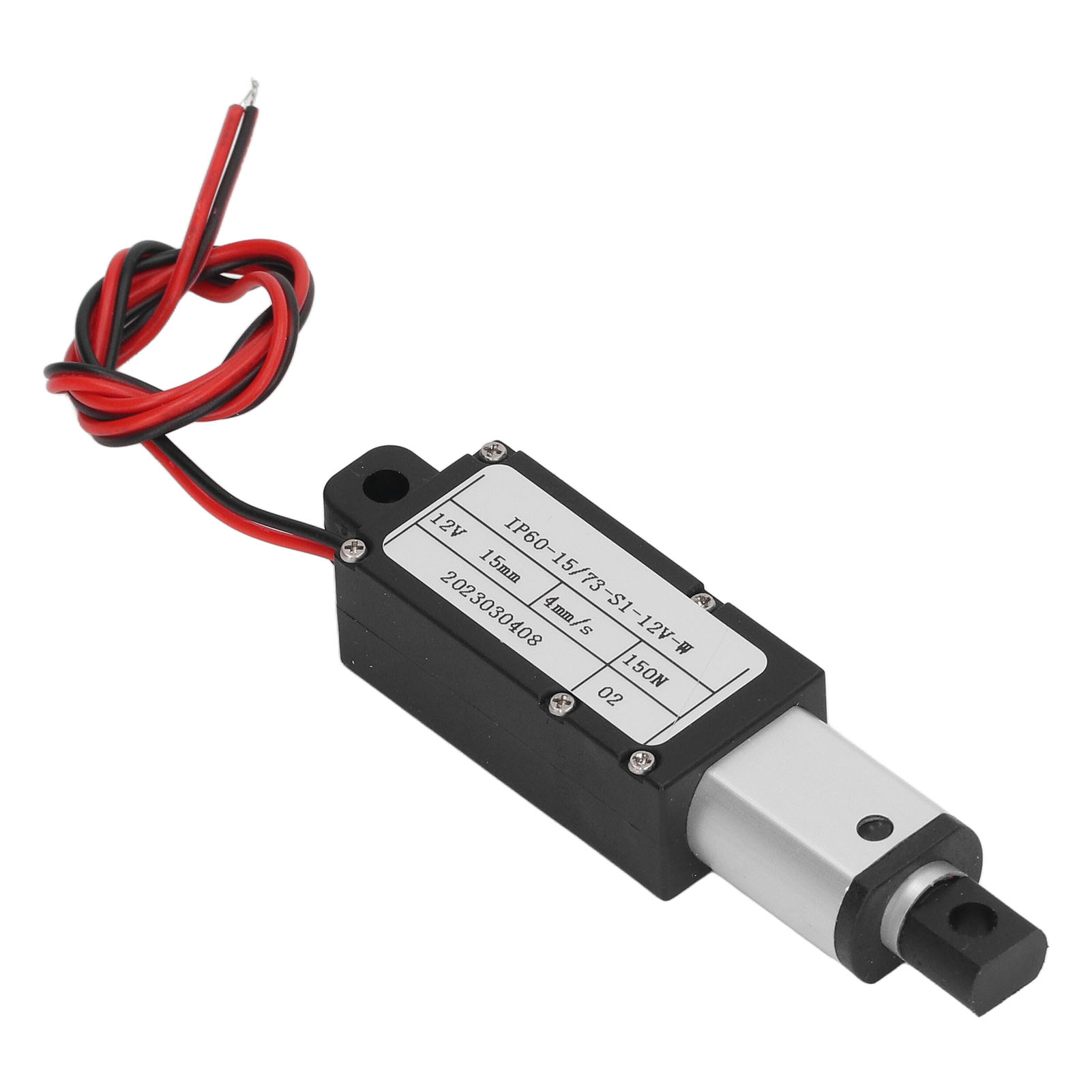 Miniatur-linearantrieb 150 N, Aluminiumlegierung, 15 Mm Hub, 12-v-motor, Schutzart Ip60, Für Industrielle Automatisierung Und Motorisierte Geräte.
