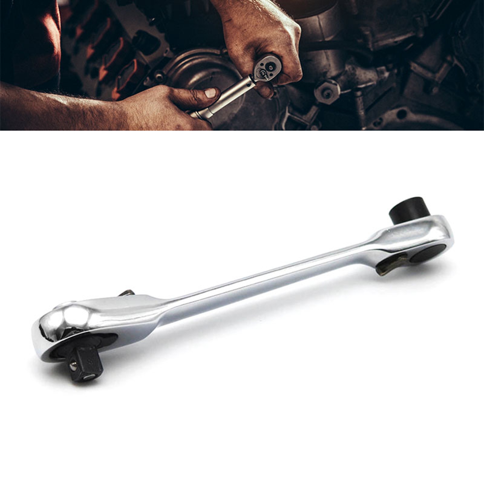 1/4-zoll-doppelratschenschlüssel Mit 72 Zähnen, Schnellverschluss-steckschlüssel, Kombikoffer Mit Bits, Mehrzweckwerkzeug Für Heimwerker Und Mechaniker