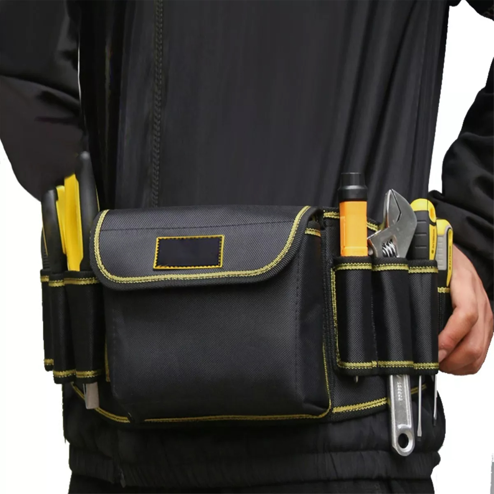 Wasserdichter Werkzeuggürtel Mit Mehreren Taschen, Reißfeste Hüfttasche, Oxford-gewebe, Professionelle Diy-gürteltasche, Reparierbar.