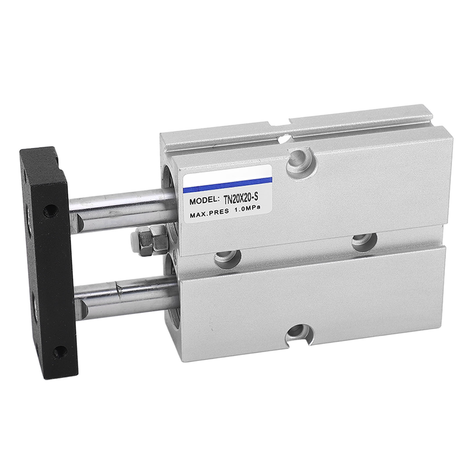 Doppeltwirkender Pneumatikzylinder Aus Aluminiumlegierung, Doppelkolbenstange, 20 Mm Hub, 20 Mm Bohrung, Doppelwellenzylinder