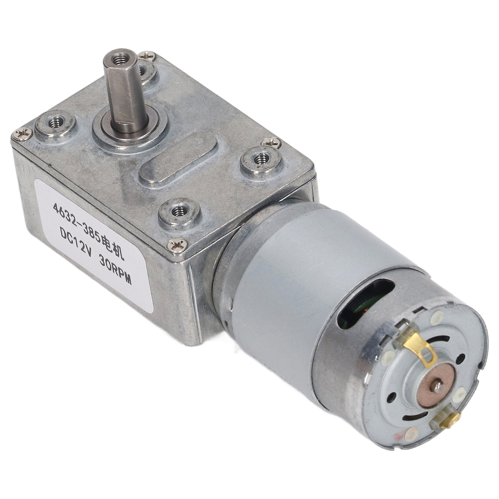 12v Gleichstrom-schneckengetriebemotor Mit Selbsthemmung, 30 U/min, Im Uhrzeigersinn/gegen Den Uhrzeigersinn, Für Winden, Fenster Und Türen.