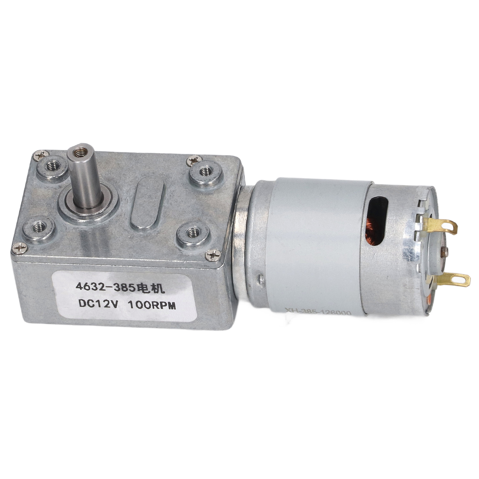 12v Gleichstrom-getriebemotor Mit Selbsthemmung, Schneckengetriebe, Im Uhrzeigersinn/gegen Den Uhrzeigersinn, 100 U/min, Für Winden, Türen Und Fenster, Kompakter Elektromotor.