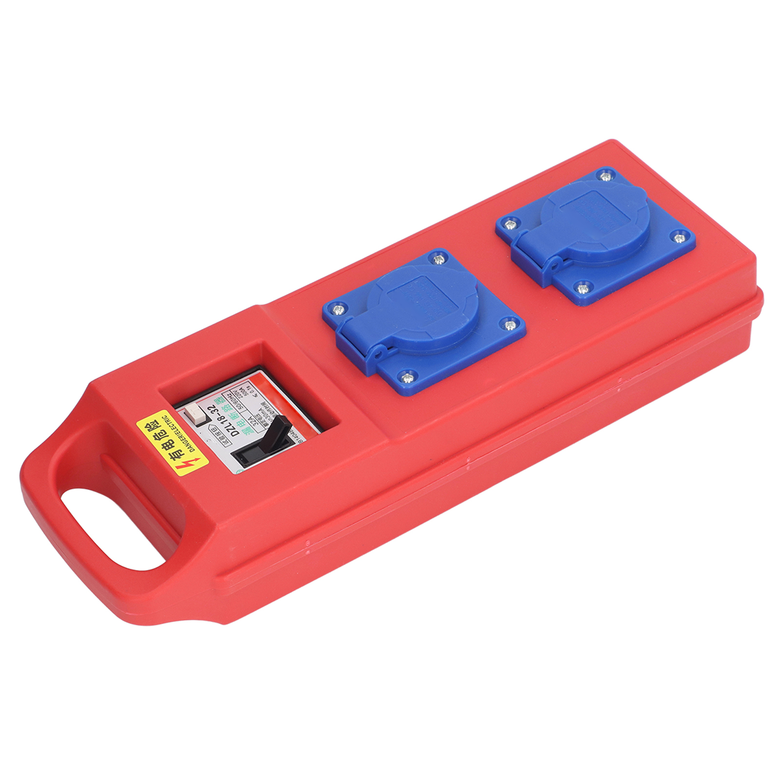 Industrielle 3-loch-2-positionen-steckdose, Tragbarer 220-250vac-verteilerkasten, Ip44 Wasserdichter Sockel, Robuster Mehrfachsteckdosenblock Für Baustellen.