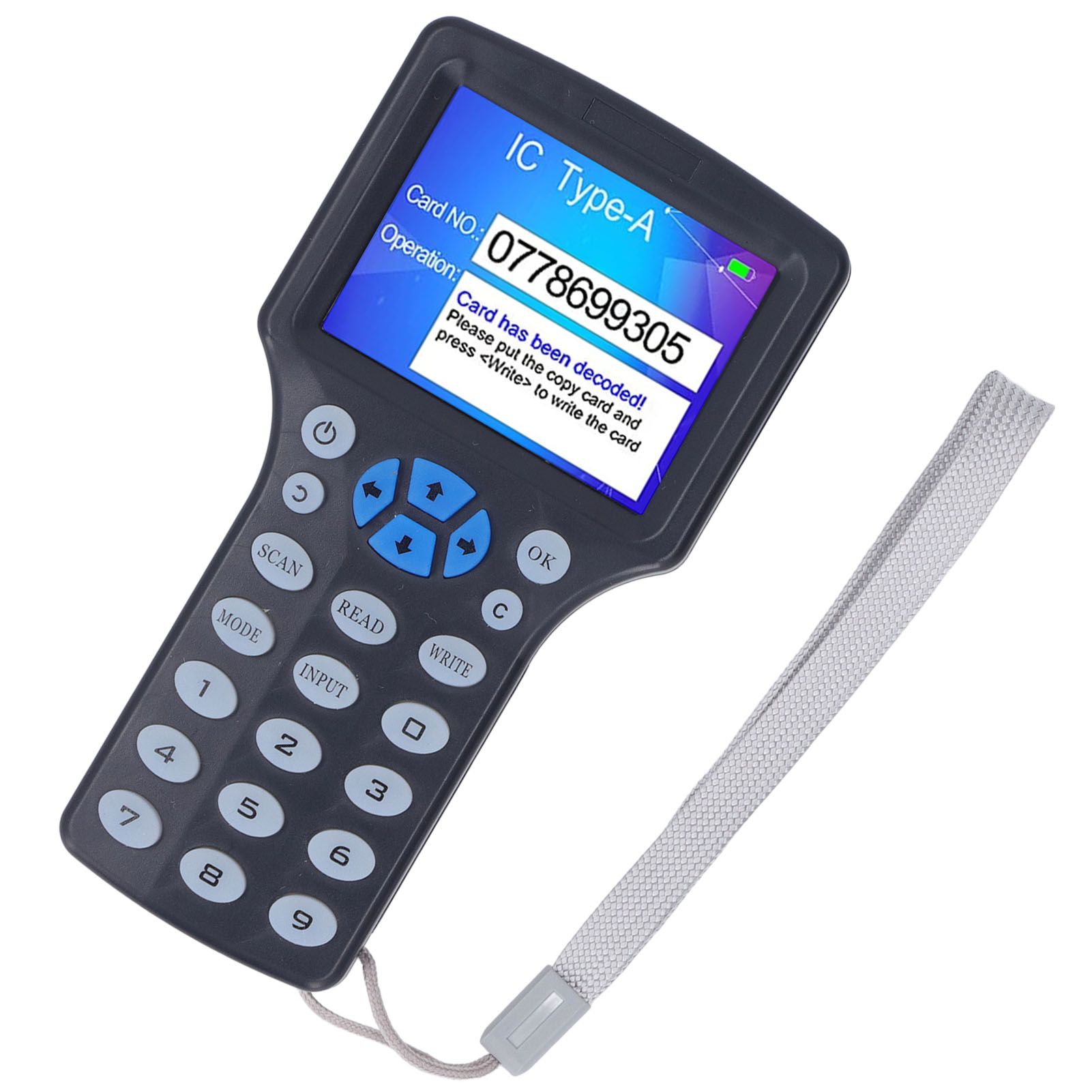 Nfc-rfid-ausweiskopierer Mit 2,8-zoll-farbbildschirm, Uid-kartenleser/-schreiber, Hd-schlüsselanhänger Und Drahtlosem Duplikator Für Die Zutrittskontrolle