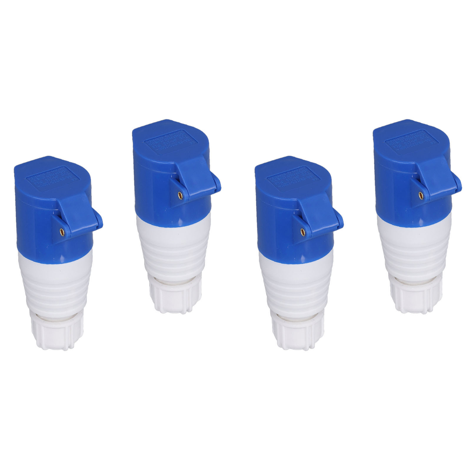 Industrieller 3-poliger Ip44 Wasserdichter Stecker, Stecker-buchse 220-250v, 4er-packung, Für Außen- Und Werkstattverkabelung.