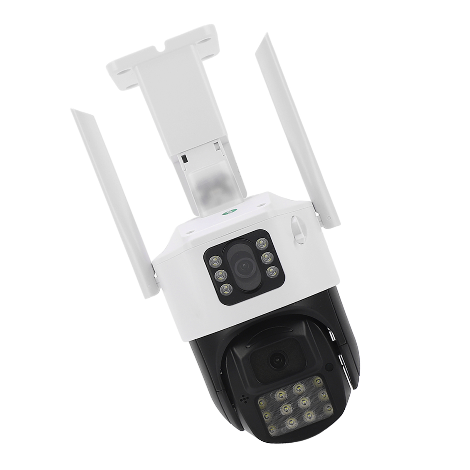 5-megapixel-hd-außenkamera Mit Dual-objektiv, Ip66 Wasserdicht, Bewegungserkennung, Wlan-sicherheitskamera, 110–240-v-netzteil, Eu-stecker