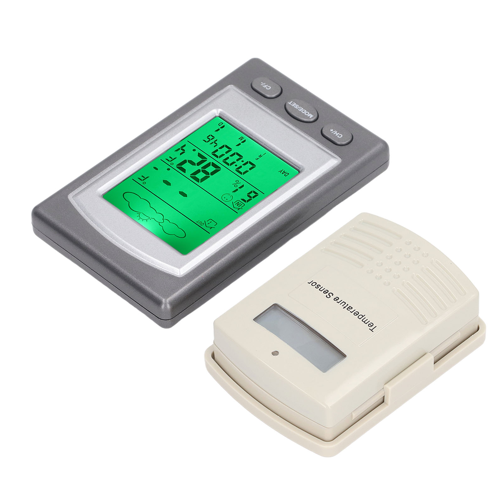 Batteriebetriebenes Digitales Lcd-funkthermometer Mit Hygrometer, Temperatur- Und Feuchtigkeitssensor, Messmonitor