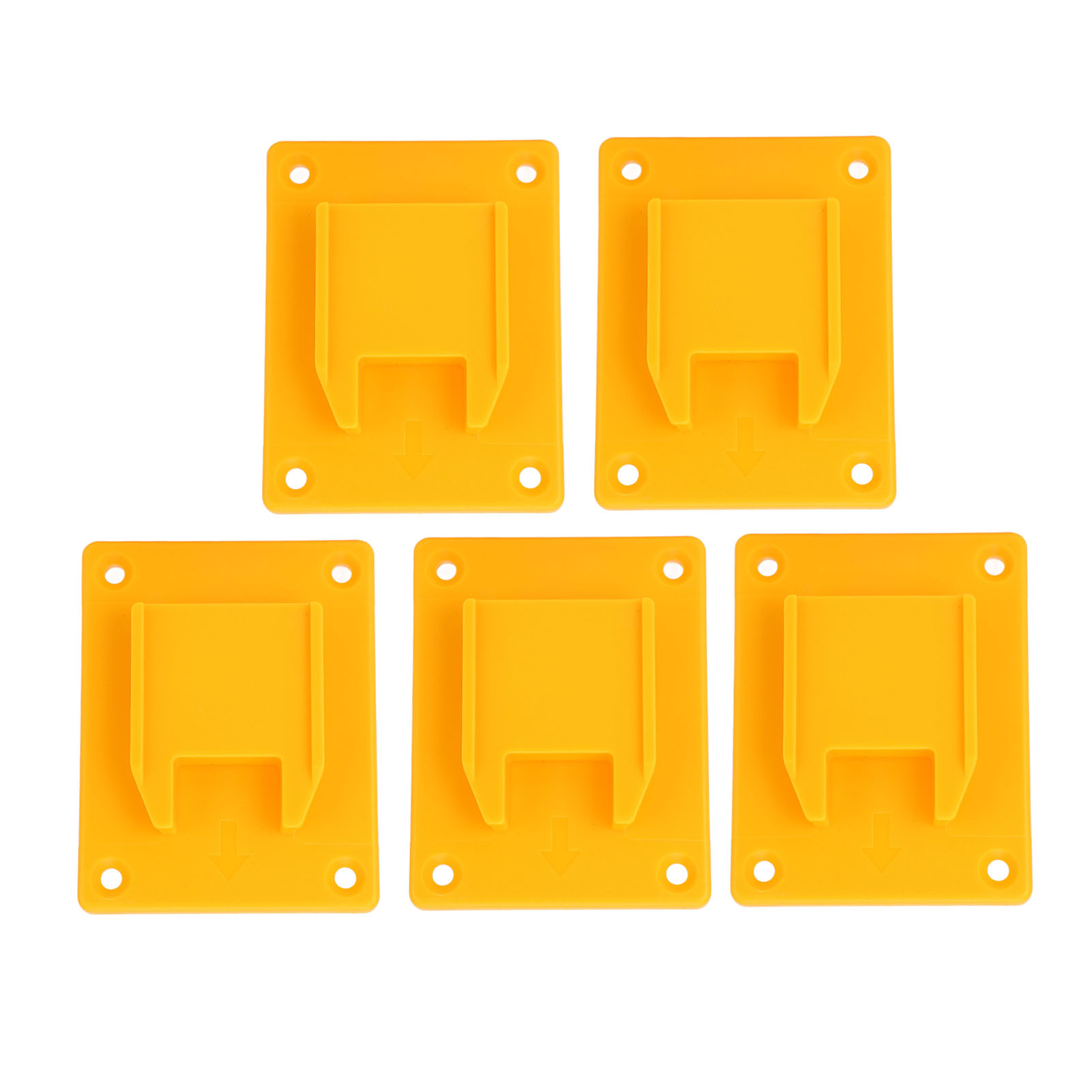 Set Mit 5 Gelben Wandhalterungen Für Akkus Von Akkuwerkzeugen, Aufbewahrungshaken Für 14,4-v-, 18-v- Und 20-v-lithium-akkus, Werkstattmontage