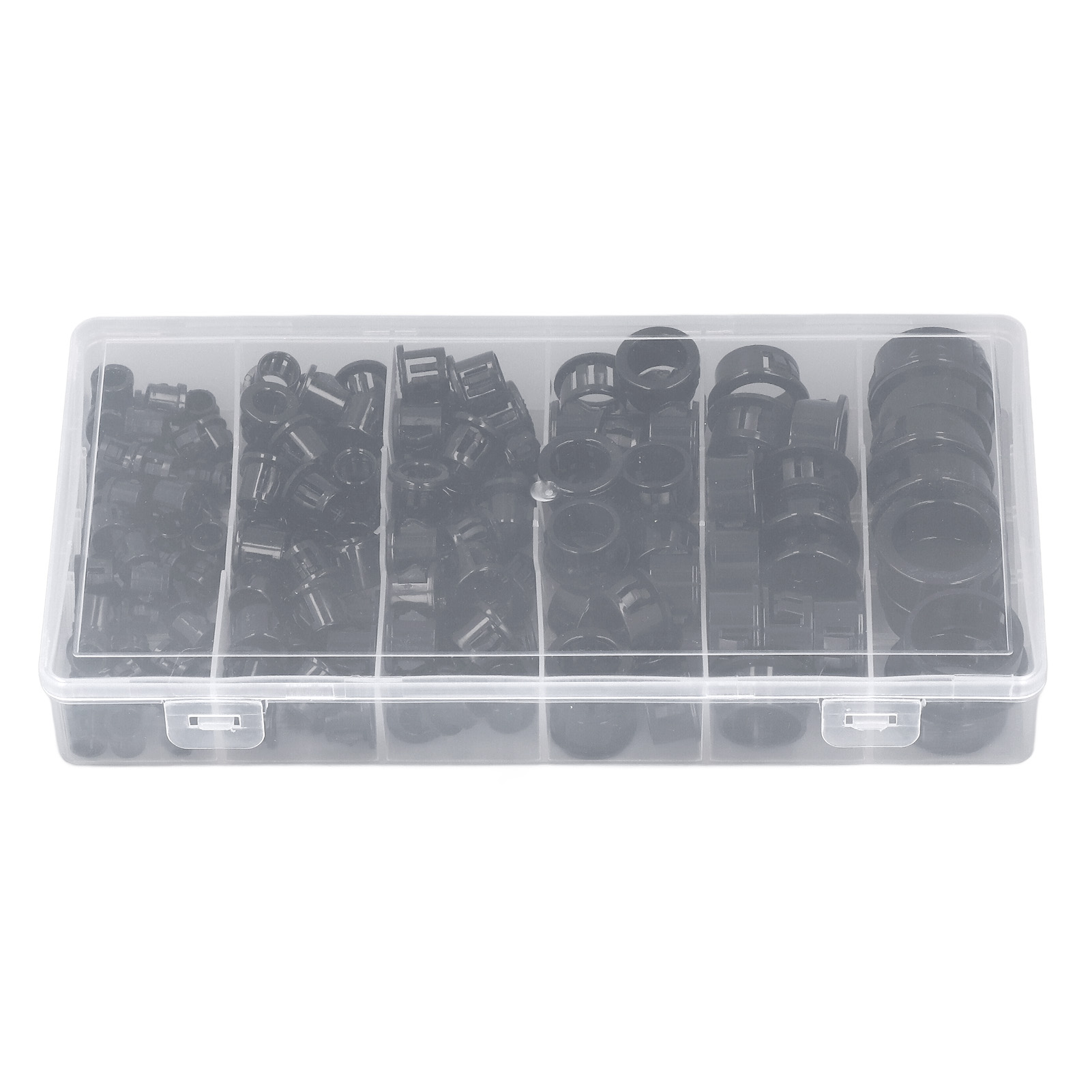 Packung Mit 160 Nylon-kabeldurchführungen, Kunststoff-kabelschutzhüllen In Den Größen 5/16", 3/8", 1/2", 5/8", 3/4" Und 1", Schnappösen Zum Bohren, Set In Verschiedenen Größen