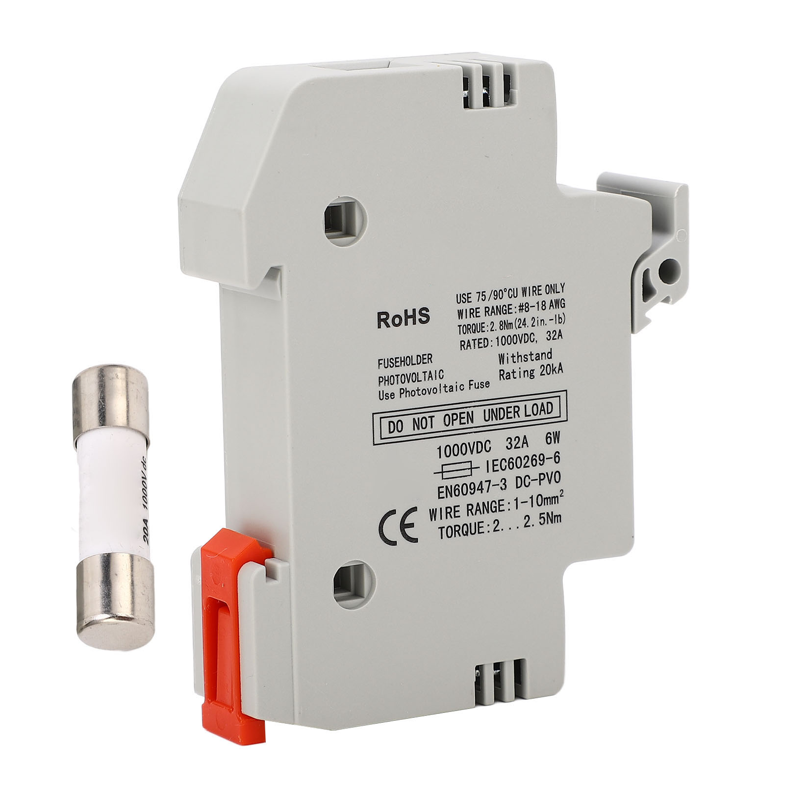 32a 1000vdc Solar-sicherungshalter, 20a Photovoltaik-schutzset, Kurzschlussschutz-leistungsschalter Für Pv-module