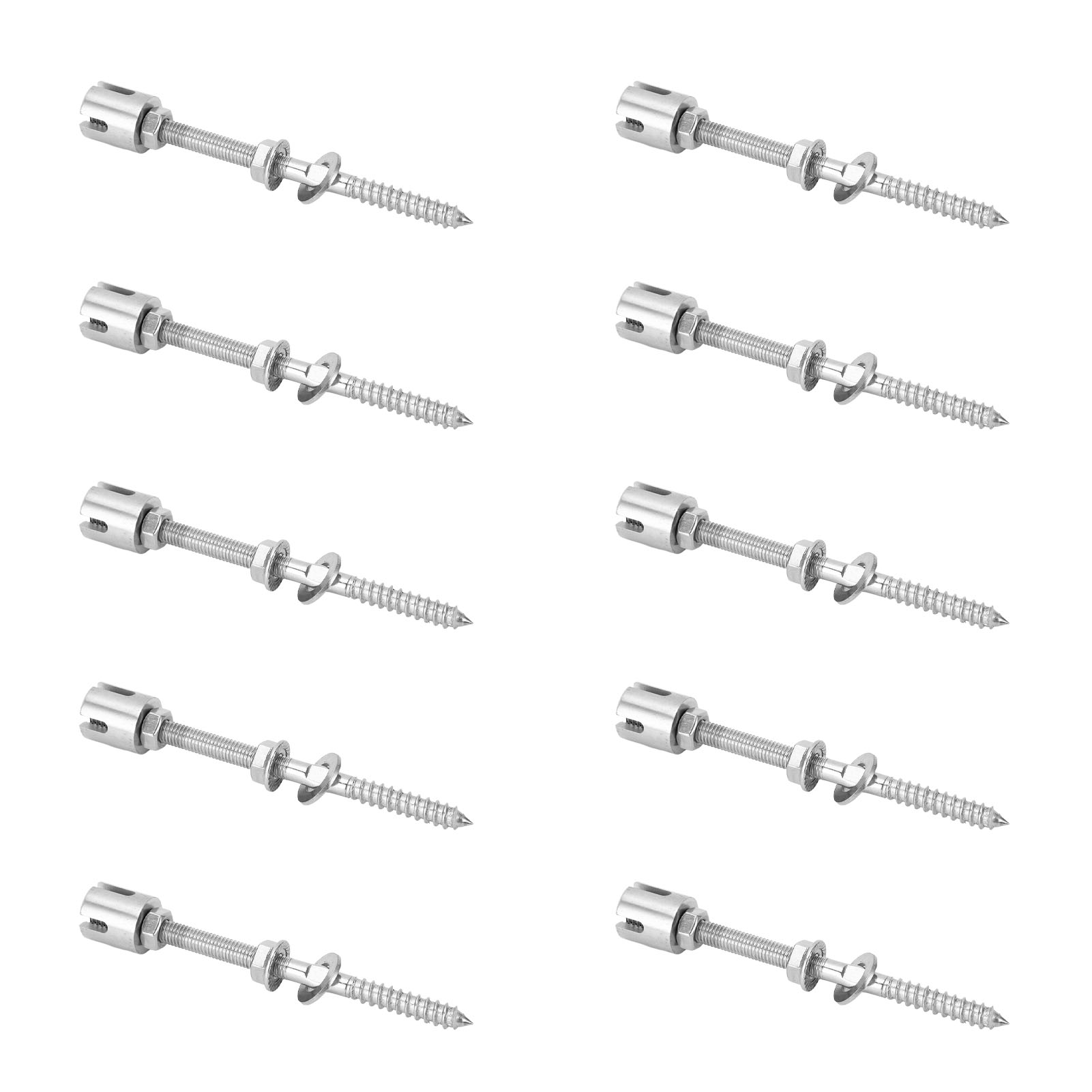 10 Korrosionsbeständige Kabelbinder Aus Edelstahl 316 Mit Gewindestange Für Seile ≤ 3/4 Mm (4 Mm / 0,16 Zoll).