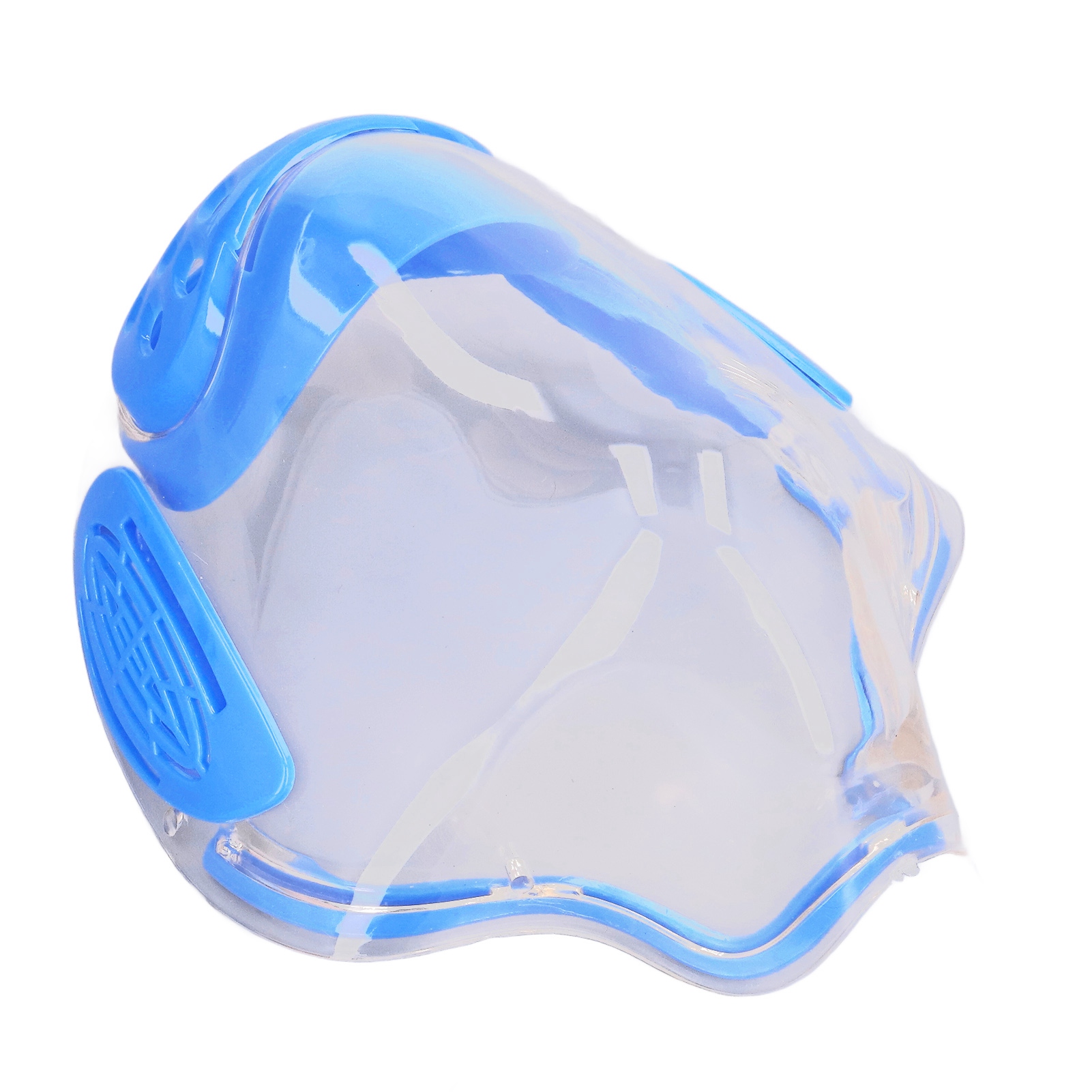 Antibeschlagfreie, Transparente Pc-gesichtsmaske Mit Atmungsaktivem Filter Und Schutzvisier Für Erwachsene Lehrkräfte, Blau