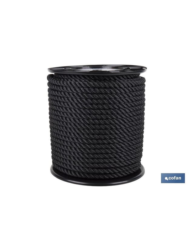 Cofan - Festmacherrolle 14 mm 100 m schwarz