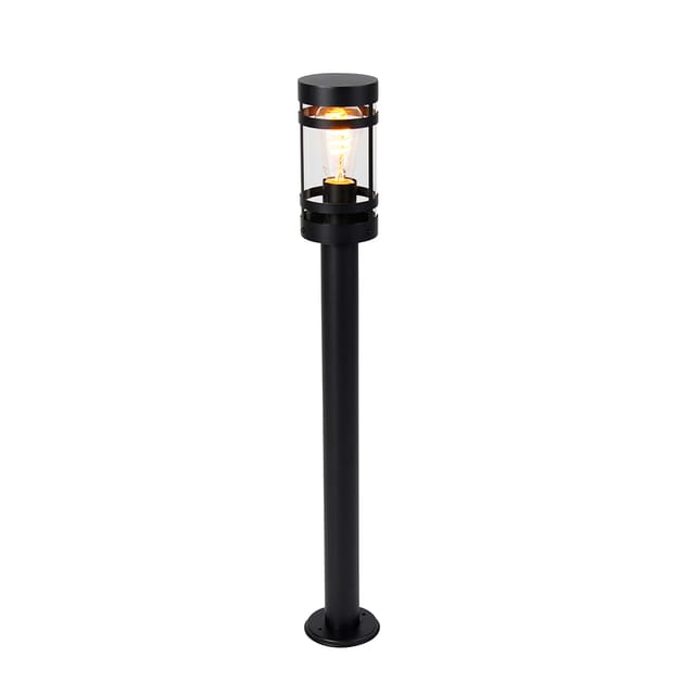 Qazqa - Smarte Außenleuchte schwarz 80 cm IP44 inkl. wlan ST64 - Gleam