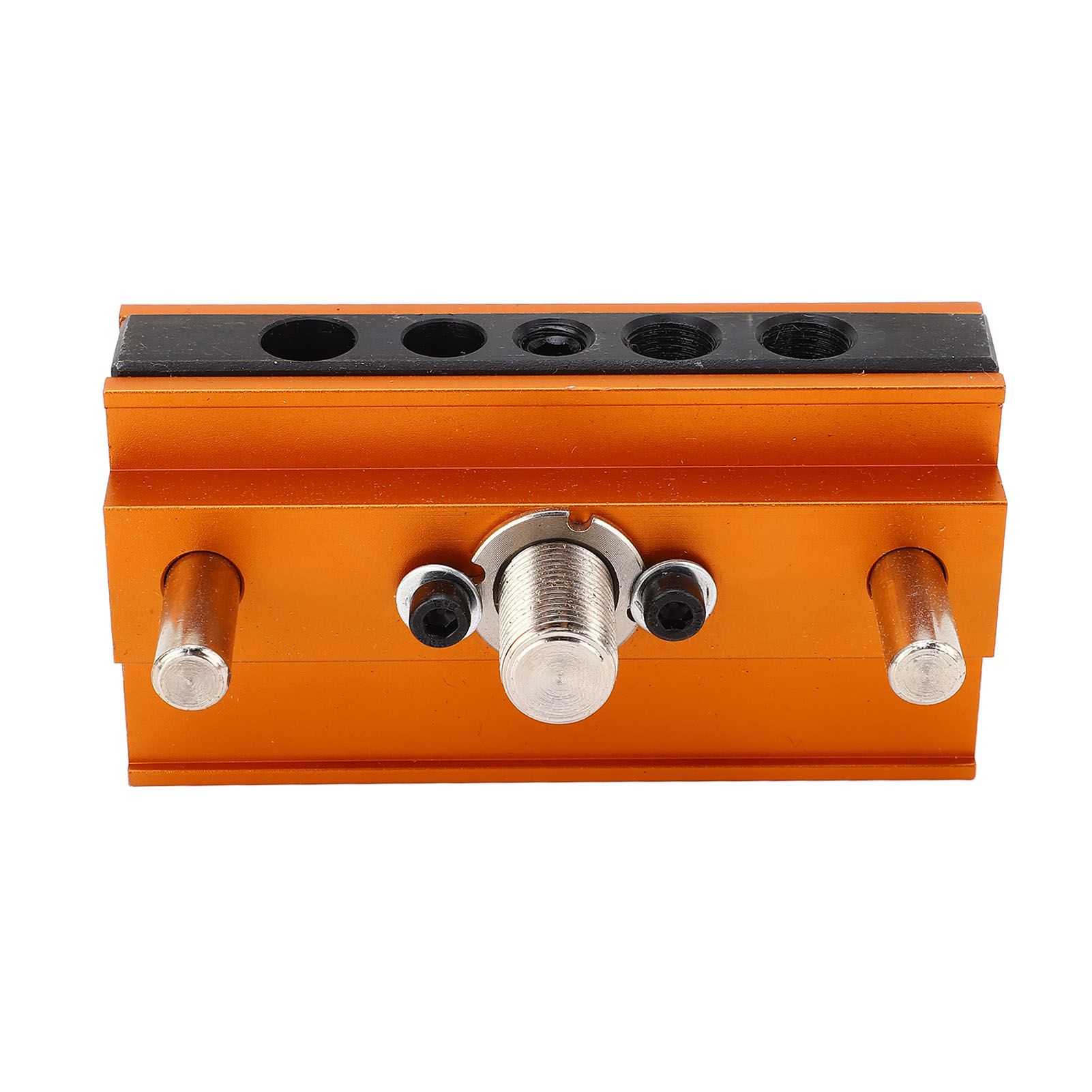 Selbstzentrierende Bohrschablone Aus Orange Eloxiertem Aluminium, 4 Löcher, Positionierhilfe Für Die Holzbearbeitung